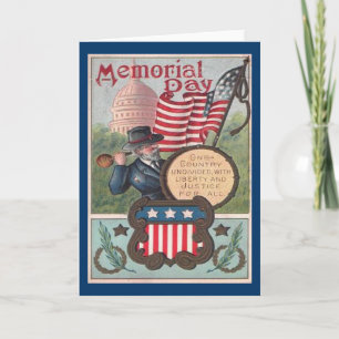 Carte Journée commémorative vintage - Un pays