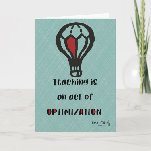 Carte Journée d'appréciation des enseignants, design sim (Devant)