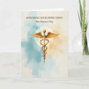 Carte Journée d'appréciation des médecins Symbole médica