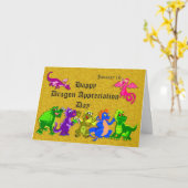 Carte Journée d'appréciation du dragon 16 janvier (Fleur jaune)