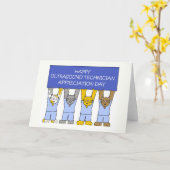 Carte Journée d'appréciation du technicien d'ultrasons O (Fleur jaune)