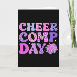 Carte Journée de compétition de cheerleading Groovy Chee