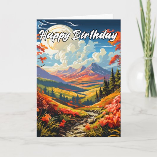 Carte Journée de fin d'été dans la vallée (Devant)