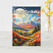 Carte Journée de fin d'été dans la vallée (Fleur jaune)