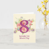 Carte Journée de la femme 8 mars (Fleur jaune)