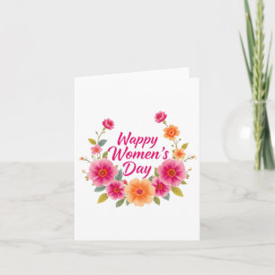 Carte Journée de la femme - Fleur Art – Célébration de l