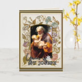 Carte Journée de la fête de l'année de Saint Joseph Priè (Fleur jaune)
