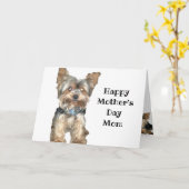 CARTE JOURNÉE DE LA MÈRE AMOUREUX DES CHIENS (Fleur jaune)