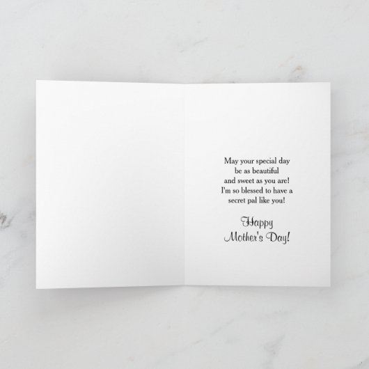 CARTE JOURNÉE DE LA MÈRE - SECRET PAL/SOEUR - ORCHIDES D (Intérieur)