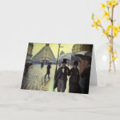 Carte Journée de la Pluie de Paris par Gustave Caillebot (Fleur jaune)