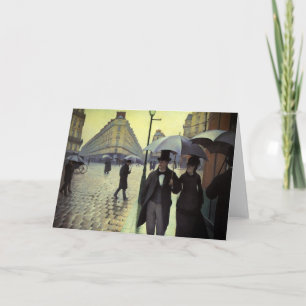 Carte Journée de la Pluie de Paris par Gustave Caillebot