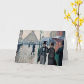 Carte Journée de la Pluie de Paris par Gustave Caillebot (Fleur jaune)