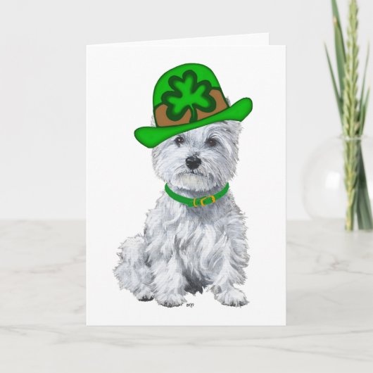 Carte Journée de la Saint-Patrick des Westies (Devant)