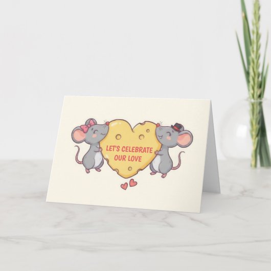 Carte Journée de la Saint-Valentin des petites souris mi (Devant)