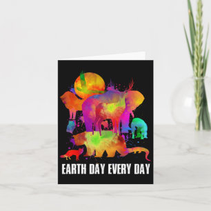 Carte Journée de la Terre Chaque Jour Amoureux d'Animaux