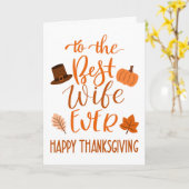 Carte Journée de l'Action de grâce de la meilleure femme (Fleur jaune)