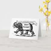 Carte Journée de l'appréciation de l'éléphant (Fleur jaune)