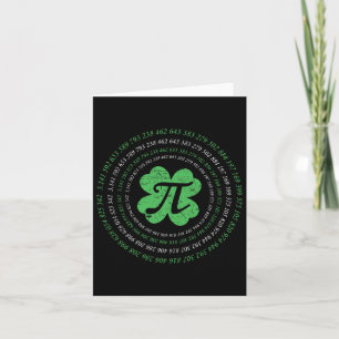 Carte Journée de Pi Cool Trèfle Saint Patrick Math Geek