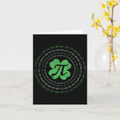 Carte Journée de Pi Cool Trèfle Saint Patrick Math Geek (Fleur jaune)