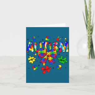 Carte Journée de sensibilisation à l'autisme nœud coquet