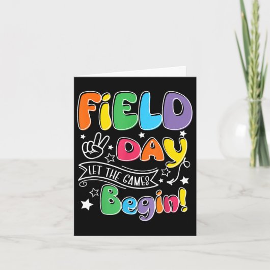 Carte Journée de terrain enseignant élève Que les jeux c (Devant)
