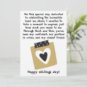 Carte Journée des frères et sœurs / Anniversaire Frères  (Debout devant)