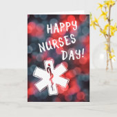 Carte journée des infirmières heureuses (Fleur jaune)