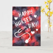 Carte journée des infirmières heureuses (Fleur jaune)