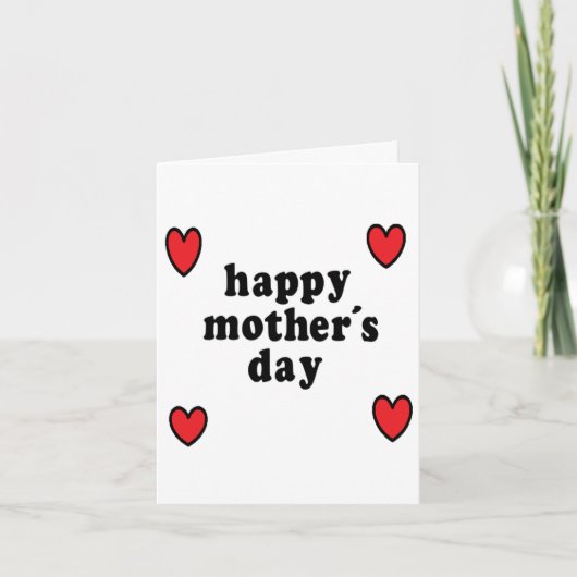 Carte Journée des mamans coeurs rouges (Devant)