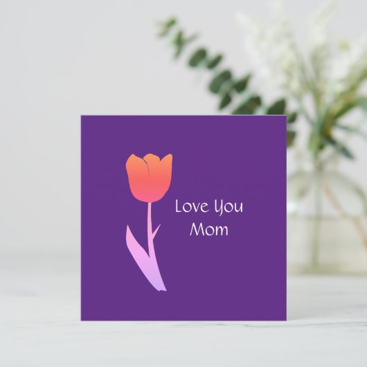 Carte Journée des mères 2022 Texte personnalisé Floral v (Debout devant)