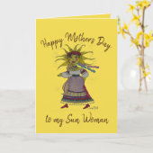 Carte Journée des mères d'art populaire ukrainienne Sun  (Fleur jaune)