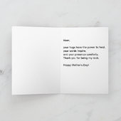 Carte Journée des mères de coeur rose Jouer Citations él (Intérieur)