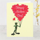 Carte Journée des mères de grenouilles romantiques (Fleur jaune)