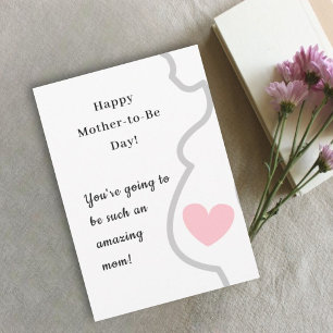 Carte journée des mères de la petite bosse mère enceinte
