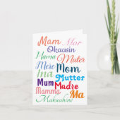 Carte Journée des mères en langue étrangère (Devant)