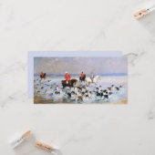 Carte Journée d'été à Cleveland (Chevaux et chiens de tr (Devant/Arrière en situation)