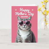 Carte Journee Douce Chat Rayé (Fleur jaune)