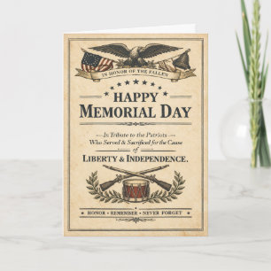 Carte Journee du Memorial de l'Amérique Historique