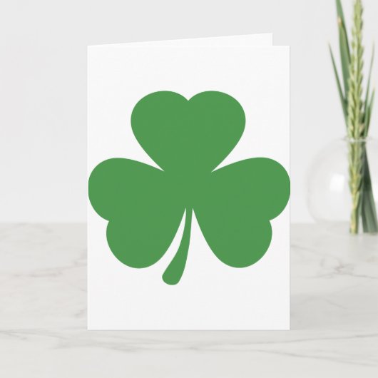 Carte journée du shamrock vert st. patrick (Devant)