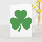 Carte journée du shamrock vert st. patrick (Fleur jaune)