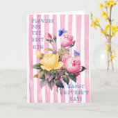 CARTE JOURNÉE FLORALE DE LA MEILLEURE MÈRE (Fleur jaune)