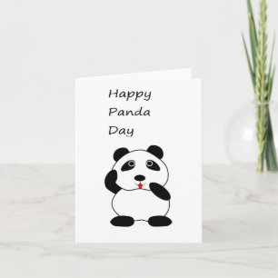 Carte journée heureuse du panda