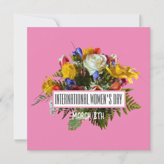 CARTE JOURNÉE INTERNATIONALE DE LA FEMME 8 MARS (Devant)