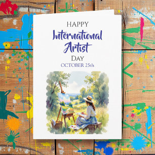 Carte Journée internationale de l'artiste 25 octobre