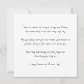 Carte Journée internationale des femmes | 8 mars Égalité (Dos)