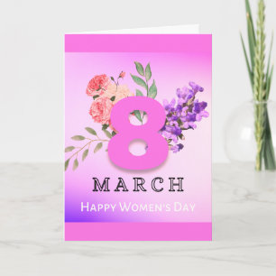 Carte Journée internationale des femmes 8 mars Floral