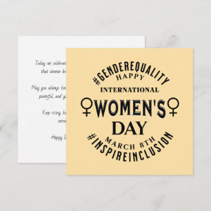 Carte Journée internationale des femmes   Égalité du 8 m