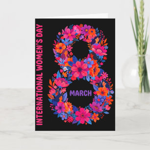 Carte Journée internationale des femmes florale 2026 fém