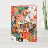 Carte Journée internationale des femmes rose élégant Flo (Devant)