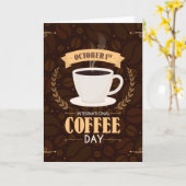 Carte Journée internationale du café+ (Fleur jaune)